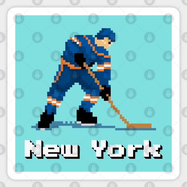 16-Bit Ice Hockey - New York Sticker by The Pixel League